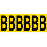 Individual Adhesive Letter Markers, B, 2-15/16" H, Black on Yellow Advanced Consulting and Training Ltd.