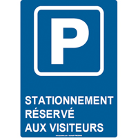 Reserved Parking Sign, 14" x 10", Aluminum, French with Pictogram Advanced Consulting and Training Ltd.