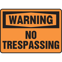 Enseigne  No Trespassing , 7" x 10", Vinyle, Anglais Advanced Consulting and Training Ltd.