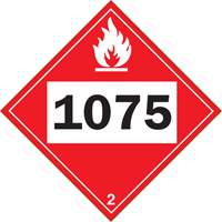 1075 Liquefied Petroleum Flammable Gas TDG Placard, Plastic Advanced Consulting and Training Ltd.