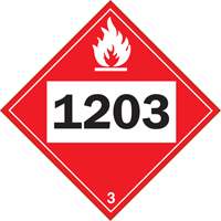 1203 Gasohol & Gasoline Flammable Liquid TDG Placard, Adhesive Vinyl Advanced Consulting and Training Ltd.