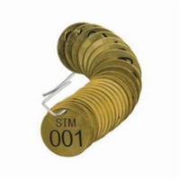 &eacute;tiquettes num&eacute;rot&eacute;es pour vannes STM, # 001-025, Laiton, 1,5" dia. Advanced Consulting and Training Ltd.