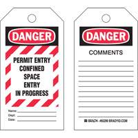 &eacute;tiquettes Confined Space, Polyester, 3" la x 5-3/4" h, Anglais Advanced Consulting and Training Ltd.