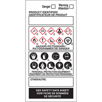 OTS WHMIS Labels, Vinyl, Sheet, 4" L x 2" W Advanced Consulting and Training Ltd.