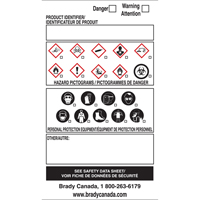 OTS WHMIS Labels, Vinyl, Sheet, 5" L x 5" W Advanced Consulting and Training Ltd.