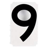 Quick-Align&reg; Individual Gothic Number and Letter Labels, 9, 4" H, Black Advanced Consulting and Training Ltd.