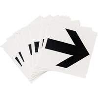 Quick-Align&reg; Individual Gothic Number and Letter Labels, Arrow Symbol, 4" H, Black Advanced Consulting and Training Ltd.