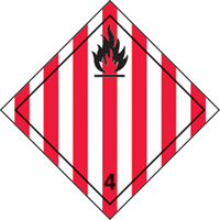 TDG Shipping Labels, Class 4.1, Flammable Solids, Paper Advanced Consulting and Training Ltd.
