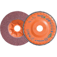 Disque &agrave; lamelles Stainless Enduro-Flex, 5" x 5", Type 27, Grain 40, Alumine de zirconium Advanced Consulting and Training Ltd.
