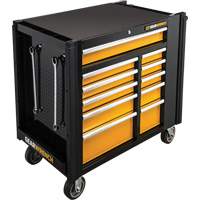 Powered Tool Cart, 11 Drawers, 42-1/2" W x 24-7/16" D x 41" H, Black/Orange Advanced Consulting and Training Ltd.