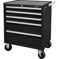 Chariot &agrave; outils industriel, 5 tiroirs, 27" la x 18-3/4" p x 31-1/2" h, Noir Advanced Consulting and Training Ltd.