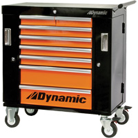 Armoire roulante, 8 tiroirs, 36" la x 18" p x 39-1/4" h, Noir/Orange Advanced Consulting and Training Ltd.