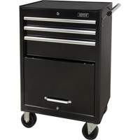 Chariot &agrave; outils industriel, 3 tiroirs, 29-4/5" la x 21-1/5" p x 38-4/5" h, Noir Advanced Consulting and Training Ltd.