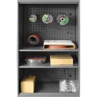 Armoire d'entreposage de produits abrasifs avec panneau perfor&eacute;, Acier, 19-7/8" x 14-1/4" x 32-3/4", Gris Advanced Consulting and Training Ltd.