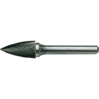CLEVELAND Solid Carbide Burrs - Tree Shape Pointed End, SG-41, 1/8" Dia., 1/8" Shank, 1/4" Depth of Cut Advanced Consulting and Training Ltd.