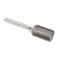 CLEVELAND Solid Carbide Burrs - Cylinder Shape with End Cut, SB-6, 3/5" Dia., 1/4" Shank, 24.4 mm Depth of Cut Advanced Consulting and Training Ltd.