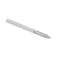 CLEVELAND Solid Carbide Burrs - Tree Shape Pointed End, SG-44, 3 mm Dia., 1/8" Shank Advanced Consulting and Training Ltd.