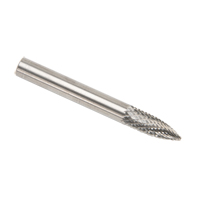 CLEVELAND Solid Carbide Burrs - Tree Shape Pointed End, SG-1, 1/4" Dia., 1/8" Shank Advanced Consulting and Training Ltd.