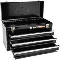 Portable Tool Box, 20" W, 3 Drawers, Black Advanced Consulting and Training Ltd.