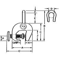 SAC Plate Clamp, 12000 lbs. (6 tons), 0" - 3" Jaw Opening Advanced Consulting and Training Ltd.