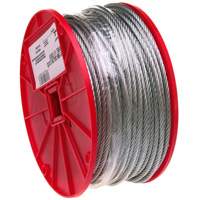 Wire Cable, 500' (152.4 m) x 3/32", 184 lbs. (0.092 tons), Galvanized Advanced Consulting and Training Ltd.