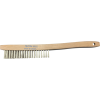 Curved-Handle Scratch Brushes, Stainless Steel, 4 x 19 Wire Rows, 14" Long Advanced Consulting and Training Ltd.
