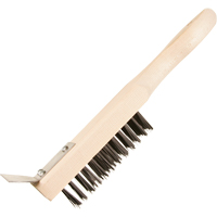 Scratch Brush With Scraper, Steel, 5 x 13 Wire Rows, 11-3/8" Long Advanced Consulting and Training Ltd.