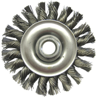 Wire Wheel Brushes, 4" Dia., 0.02" Fill, 5/8"-11 Arbor, Steel Advanced Consulting and Training Ltd.
