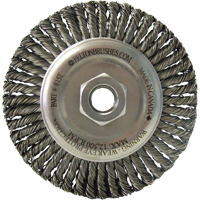 Wire Wheel Brushes, 5-7/8" Dia., 0.02" Fill, 5/8"-11 Arbor, Steel Advanced Consulting and Training Ltd.