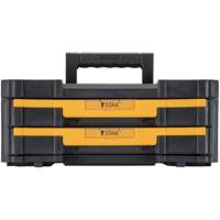 TSTAK&reg; IV Tool Box with Double Shallow Drawers, 16-1/4" x 12-1/4" x 6-3/8", Black Advanced Consulting and Training Ltd.