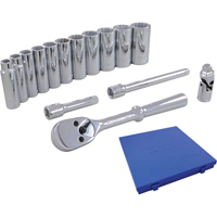 Jeu de douilles et accessoires, 15 Mcx, Prise de 3/8", Profond Advanced Consulting and Training Ltd.