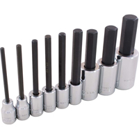 Hex Head Socket Set, Hex, 1/2"/3/8" Drive, 9 Pcs Advanced Consulting and Training Ltd.