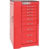 Pro+ Left Side Rider Tool Cabinet, 8 Drawers, 19" W x 19" D x 36-1/2" H, Red Advanced Consulting and Training Ltd.