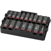 Jeu de douilles profondes 3/8" Shockwave Impact Duty Packout, 16 Mcx, Chocs, Prise de 1/2", Profond Advanced Consulting and Training Ltd.