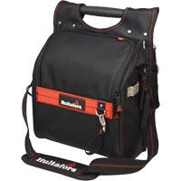 Pochette porte-outils pour &eacute;lectricien professionnel &agrave; fermeture &agrave; glissi&egrave;re, Polyester balistique, 19 pochettes, Noir/Rouge Advanced Consulting and Training Ltd.