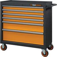 GSX Series Rolling Tool Cabinet, 6 Drawers, 36" W x 18-1/5" D x 37-2/5" H, Black/Orange Advanced Consulting and Training Ltd.