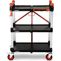 Chariot de chantier pliable &agrave; 3 &eacute;tag&egrave;res SITERUNNER, 30-3/5" lo x 20" la x 42-1/2" h, Noir Advanced Consulting and Training Ltd.