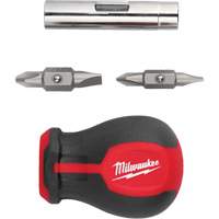 6-in-1 Stubby Multi-Bit Screwdriver, 3" L, Cushion Grip Handle Advanced Consulting and Training Ltd.