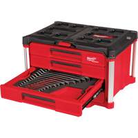 60-Piece Metric & SAE Combination Wrench Set with PACKOUT 4 Drawer Tool Box, 16-3/10" x 22-1/5" x 14-3/10", Black/Red Advanced Consulting and Training Ltd.