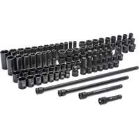 Jeu de douilles maîtresses SAE/m&eacute;triques &agrave; 6 pans, 80 Mcx, Chocs, Prise de 3/8", Profond Advanced Consulting and Training Ltd.