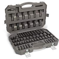 Jeu de douilles maîtresses SAE/m&eacute;triques &agrave; 6 pans, 80 Mcx, Chocs, Prise de 3/8", Profond Advanced Consulting and Training Ltd.