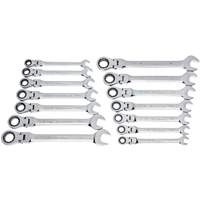 Jeu de cl&eacute;s &agrave; 12 pans et 72 dents, T&ecirc;te articul&eacute;e/Combinaison &agrave; cliquet, 14 morceaux, Imp&eacute;rial et m&eacute;trique Advanced Consulting and Training Ltd.