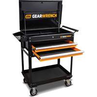 Chariot utilitaire, 2 tiroirs, 32-1/2" la x 42" h, Noir/Orange Advanced Consulting and Training Ltd.