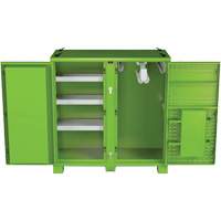 Ventilated Onsite PPE Storage Cabinet, Steel, High-Visibility Lime Green Advanced Consulting and Training Ltd.