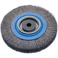 Crimped Wire Bench Wheel Brush, 8" Dia., 0.0118" Fill, 5/8" - 1-1/4" Arbor Advanced Consulting and Training Ltd.