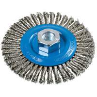 Stringer Bead Knotted Wire Brush, 4-1/2" Dia., 0.02" Fill, 5/8"-11 Arbor, Aluminum/Stainless Steel Advanced Consulting and Training Ltd.