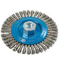 Knot-Twisted Stringer Bead Wire Wheel, 5" Dia., 0.02" Fill, 5/8"-11 Arbor, Aluminum/Stainless Steel Advanced Consulting and Training Ltd.