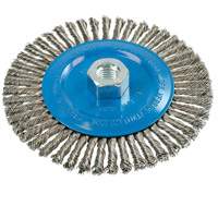 Knot-Twisted Stringer Bead Wire Wheel, 6" Dia., 0.02" Fill, 5/8"-11 Arbor, Aluminum/Stainless Steel Advanced Consulting and Training Ltd.