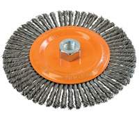 Brosse &agrave; fils nou&eacute;s pour cordons de soudure, Dia. 6-7/8'', Fils 0,02", Arbre 5/8"-11, Acier Advanced Consulting and Training Ltd.