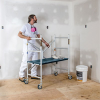 Mobile Work Scaffolding - Mini Scaffoldings, Aluminum Frame, 42" D x 48-1/2" H Advanced Consulting and Training Ltd.